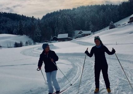 Pilates auf den Langlauf-Skis…